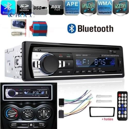 Bluetooth Autoradio Car Stereo Radio FM Aux Input Receiver SD USB JSD-520 12V In-dash 1 din MP3 Multimedia Player