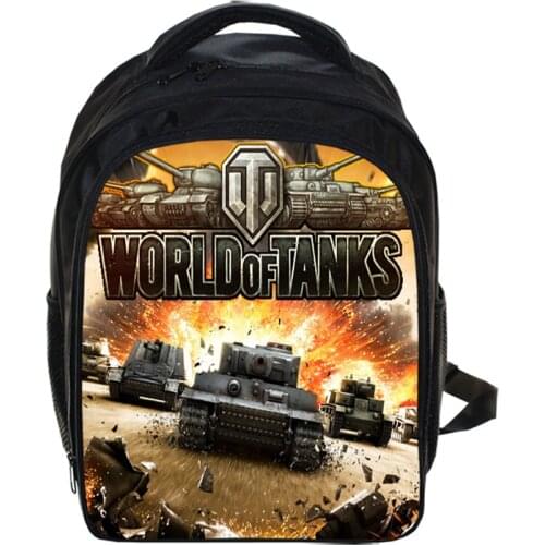 13 Inch Game World Of Tanks Cartoon Kids Backpack Kindergarten School Bag Children Printing Backpack Girls Boys Mochila