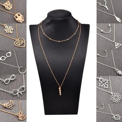 Chandler Double Necklace Bow Number 8 DNA Long Chain Two Layered Chokers Collier Sautoir Fashion Bijoux Gift Wholesale