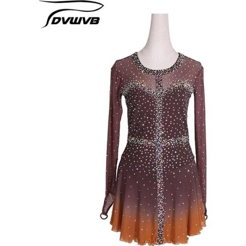 DVWVB custom-made figure skating performance dress for children and adult women