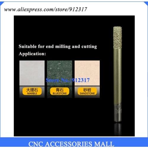 CNC stone carving bits Marble engraving tool flat end mills straight knife smelting diamond engraving machine tool