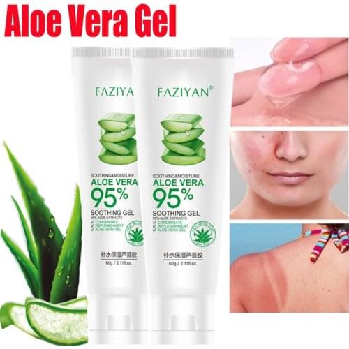 60g Aloe Vera Gel Moisturizing Deep Hydration Face Cream Anti Winkle Repair After Sunburn Sooth Anti Winkle Whitening Skin Care