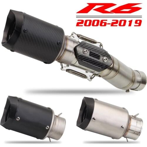 For Yamaha R6 YZF R6 2006-2019 Slip-on Exhaust Muffler Pipe Silencer System DB Killer Catalyst 2008 2009 2010 2011 2012 2013 19