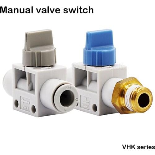 6Pcs Manual valve VHK2 -M5-M5 01S-01S tracheal switch valve