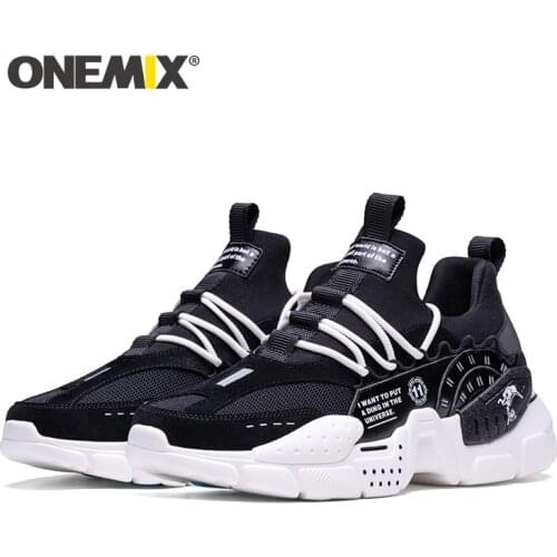 ONEMIX Men Running Shoes Cushioning Breathable Mesh Sports Shoes Walking Breathable Jogging Shoes Fitness Lightweight Sneakers