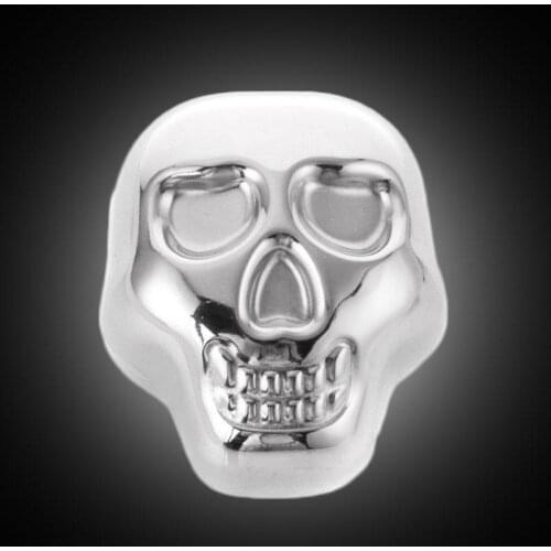 Personality 304 Stainless Steel Mini Skull Ice Cubes For Bar Whiskey Stone