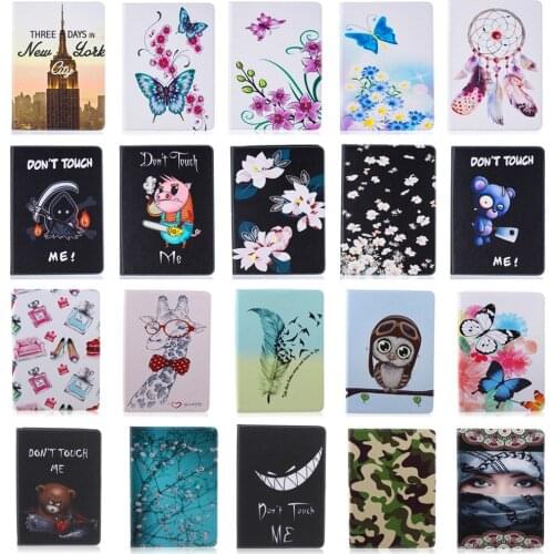 Fashion Stand PU Leather Case For Samsung Galaxy Tab A 9.7 inch SM T550 T551 T555 Beautiful Painted tablet Shell Cover #D