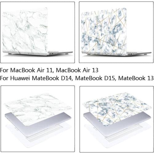 Marble Laptop Case For Huawei Matebook D14/ D15/ Mate 13 For MacBook Air 13, MacBook Air 11 Capa Para Anti-Scratch Accessories