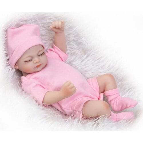 Real Silicone Reborn Baby Dolls 26cm NPK bebe alive reborn mini Dolls Sleeping Girl bonecas toys children gift toy
