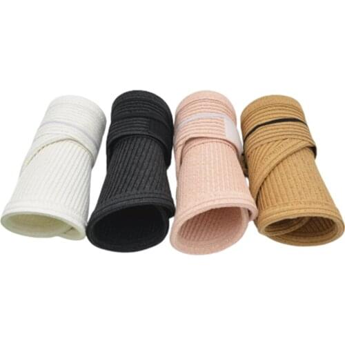 Women Straw Sun Visor Hat Wide Brim Summer UV Protection Beach Cap Foldable Korean Style, Ponytail Hats
