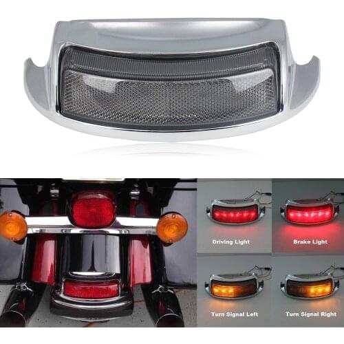 Turn Signal Rear Fender Tip Light Motorcycle Tail Driving Brake light For Fits '09-later FLHTC FLHTCU FLHTCUL