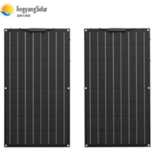 Jingyang Solar Panel 12V 100W Panouri Solare Flexible ETFE Film Mono Cell 18v 100w 200w watt For 12V battery charger