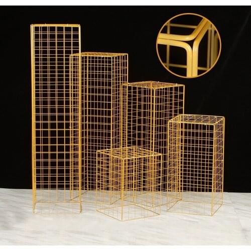 Wedding flower stand grid stand home decor Iron grid road lead backdrop stand centerpiece decoration accessories