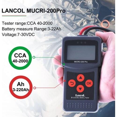 Lancol Mciro 200Pro For 12V Battery Tester Car and MotorcycleWith Car Automotive Battery Tools For Cars Battery Analyzer Tester