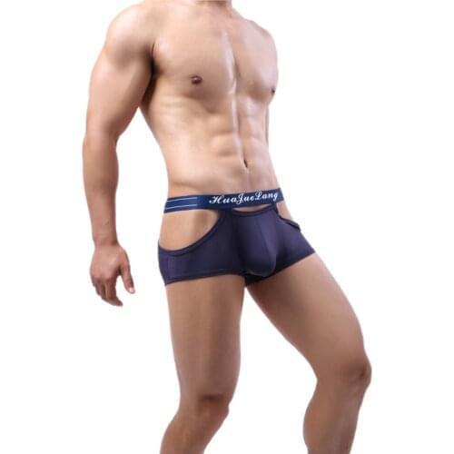 Mens Sexy Boxers Underwear Penis Low Rise Men Boxers Shorts Underpants Breathable Male Homme Men Panties Boxershorts Nightwear