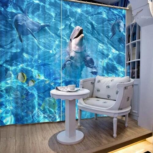 High Quality 3D Printing Curtains variety of Lifelike HD Scenery 3D Curtains Bedroom Living Room Sunshade Window Curtain CL-082