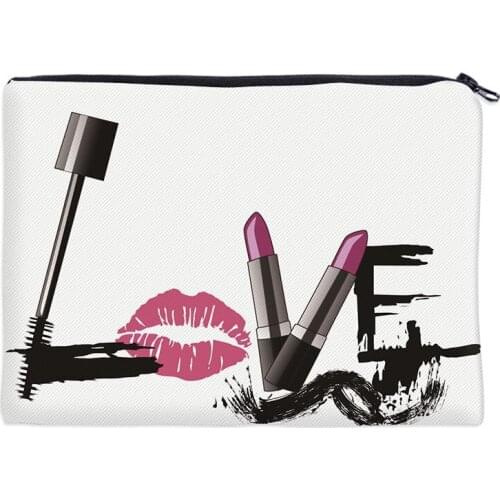 2019 1pc New Makeup bag Heat Transfer Printing Women Travel cosmetic organizer bag Travel Necessity Beauty Case Wash Pouch