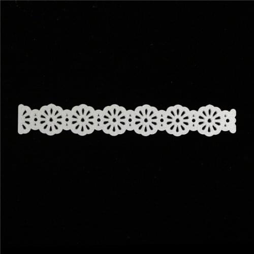 1pc Silver Border Lace Metal Cutting Dies Stencils For DIY Scrapbooking Card Photo Album Craft Dies Decor 11.5cm x 1.5cm