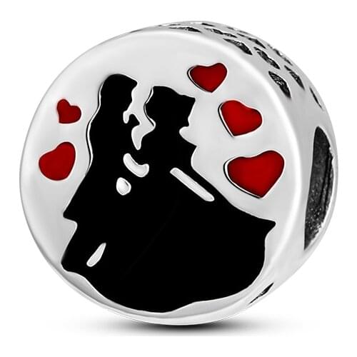 100% Real 925 Sterling Silver Butterfly Love Heart Shape Fit Original 3mm Bracelet& Bangle Making Fashion DIY Jewelry For Women