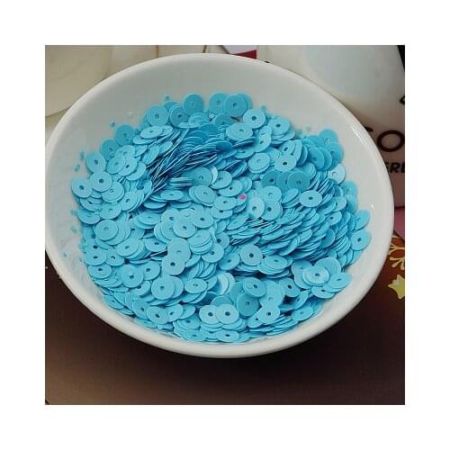 4000pcs(50g) Solid Blue Color 6mm Flat round loose Sequins Paillette Sewing Garment Clothing accessories Sequins for crafts