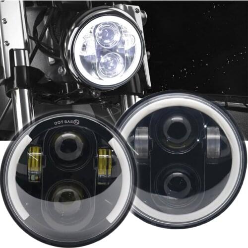 5.75" 5-3/4" Motorcycle Projector 40W LED Lamp Headlight For Sportster 883 1200, Iron 883, Dyna, Street Bob FXDB