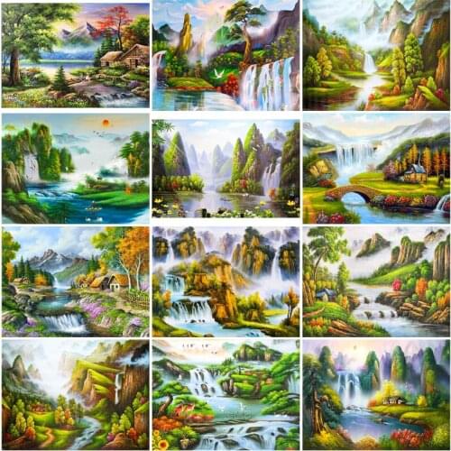 5D Diamond Painting Kits for Adult Scenic Cross Stitch Embroidery Diamond Mosaic Landscape Full Drill Rhinestones Art Home Decor