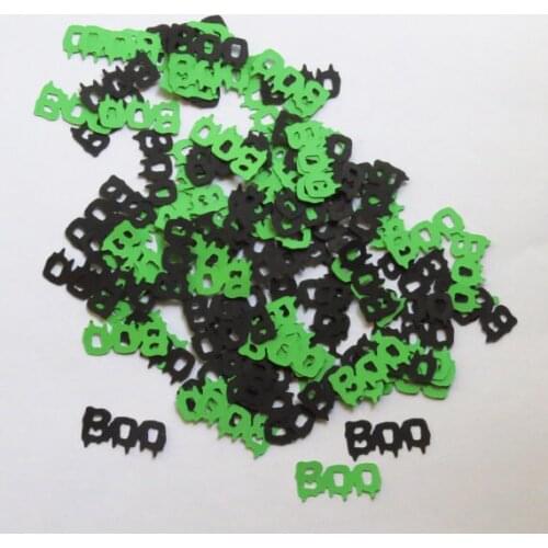 Boo Confetti Halloween Word Phrase Shape Party Decor Cute Decorations Diecuts Die Cuts Cards Table decor scrapbook favors