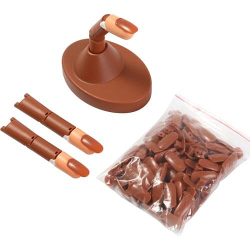 Showing Shelf Manicure Joint Finger Manipulator Nail Piece Set Beginner Practice Activity Finger With Base Nail Training Hand
