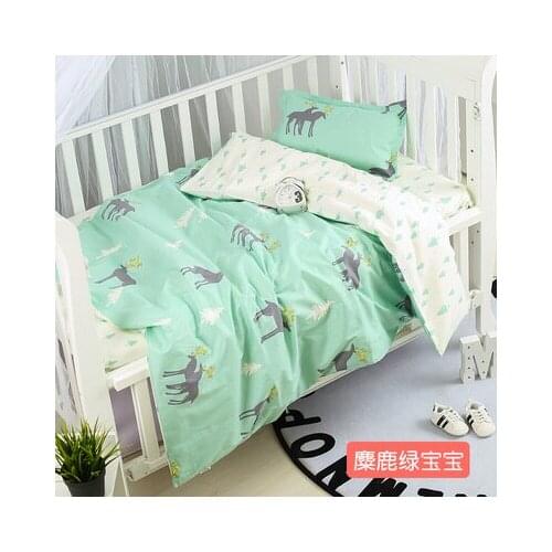 With Filling cactus Nordic Baby Cot Bed Linens Baby Crib Bedding kit berço sabanas Linen ,Duvet /Sheet/Pillow
