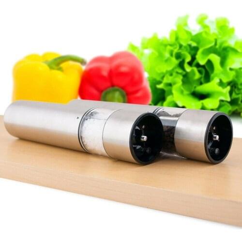 Electric Automatic Mill Pepper And Salt Grinder Steel Grain Tools Core Grinding Spice Kitchen Porcelain Mills Mill T0D2