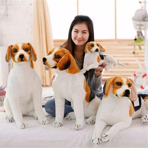 Fancytrader 35inches 90cm Lovely Large Animal Plush Dog Stuffed Emulational Dog Simulator Toy Kids Gift