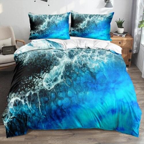 Classic 3D Marble Quilt Cover Set Bedding Sets 3-Piece Comforter Covers Pillowcases Duvet Cover Linens Bed 140x200 Bedspreads