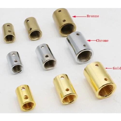 M10/ M12/M16 bronze/chrome/gold inner thread connecting tube adapter tube with M4 side holes lighting accessories