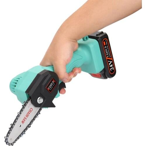24V Mini Electric Chain Saw Electric Pruning Saw Rechargeable Small Electric Saws Woodworking Electric Saw Garden Logging
