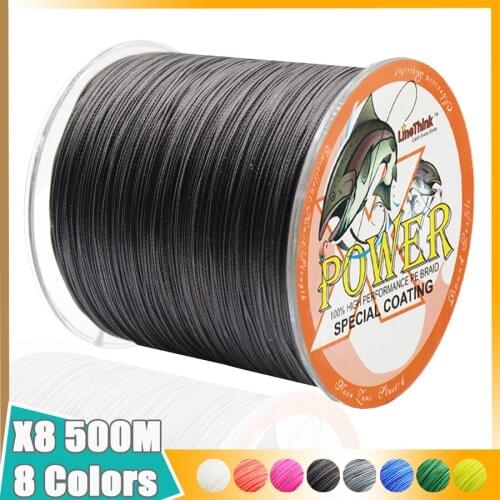 Power X8 Braid Fishing line 500M 8 Strands Multifilament Fishing Wire Carp Fishing 10-220lb 8 Colors for Choose