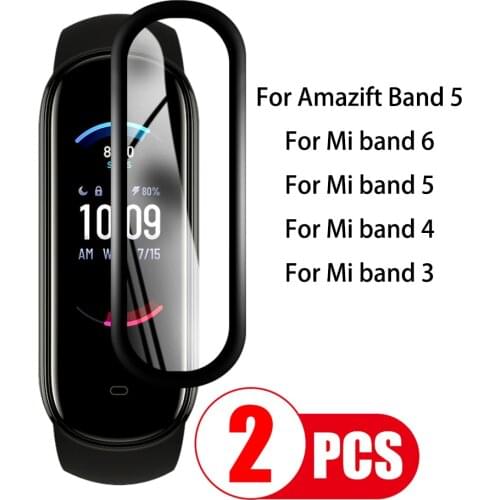 3D Soft Fibre Film Not Glass For Xiaomi Amazfit Band 5 For Mi Band 6/5/4/3 Screen Protector Protective Film For Amazfit Band 5