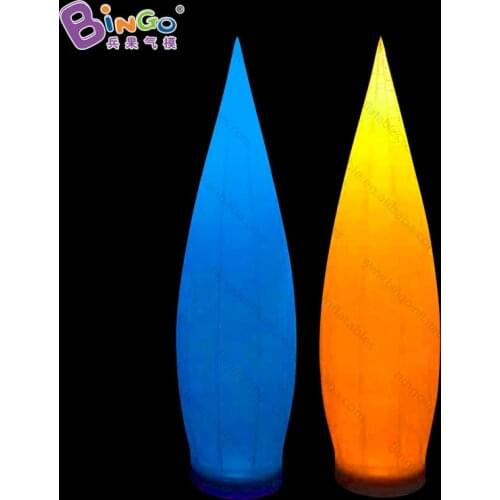 Customized 2.5 Meters high LED lighting inflatable column color change water shape blow up pillar for display light-up toy