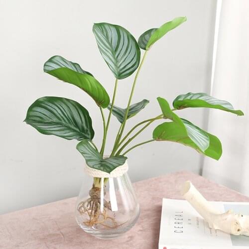 Real Touch Arrowroot Green Plant Home Garden Decoration Fake Plants Artificial Trees for Home Decor Greenery