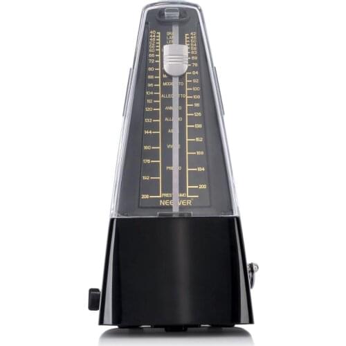 Neewer NW-707 Traditional Wind Up Mechanical Metronome for Piano Guitar Bass Drum Violin and Other Musical Instruments (Black)