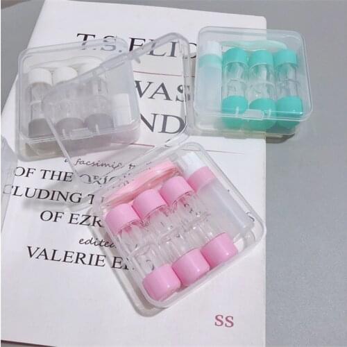 RGP Orthokeratology Contact Lens Case Box Solid color beauty lens case contact lens travel storage box