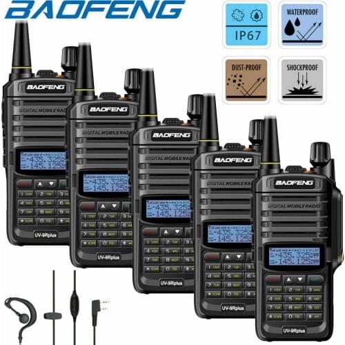 BAOFENG UV-9R PLUS 18W 8800MAH HIGH POWER IP67 WATERPROOF TWO WAY RADIO DUAL BAND HANDHELD WALKIE TALKIE FOR HUNTING UV-9R PLUS