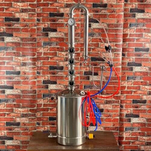 Moonshine still 55l boiler 3" Stainless Steel Column for distillation, Copper bubble plates, Sanitary Steel 304, Moonshine