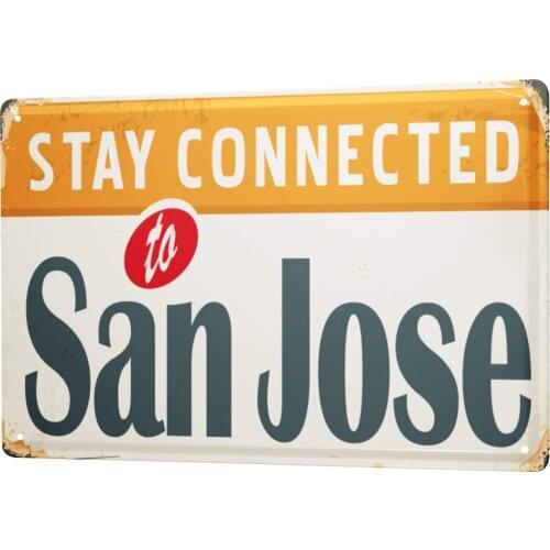 SINCE 2004 tin Sign Wanderlust City San Jose USA