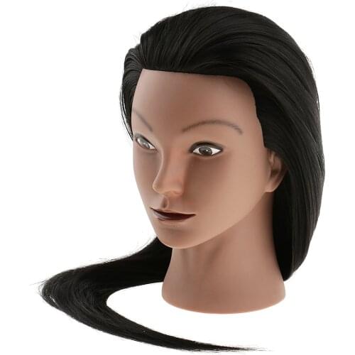 SILICONE Hairdressing Cosmetology Training Mannequin Head 30% Human Hair NEW