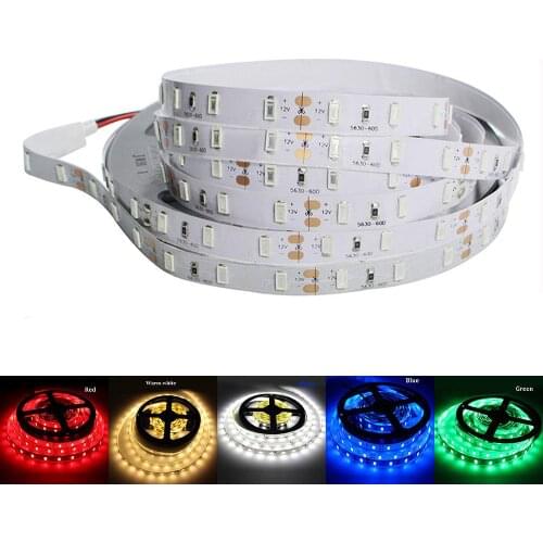 Led Strip Light 12V Waterproof String Light SMD5630 5 Colors 5M Led Light Tape For Living Room Swimming Pool Lighting