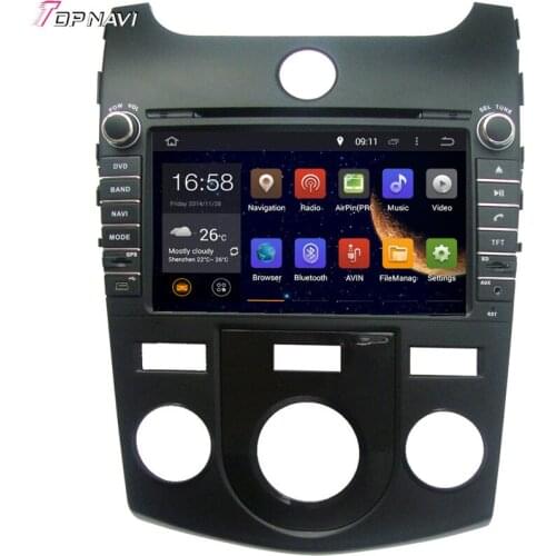 Topnavi 8'' Quad Core Android 6.0 Car DVD Play for KIA CERATO Manual Air-Conditioner version/FORTE Manual Air-Conditioner GPS
