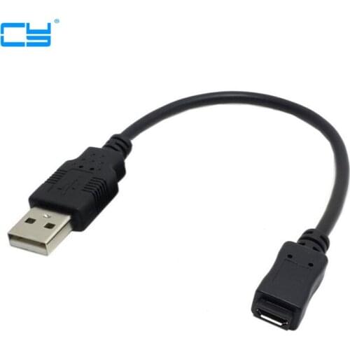 Micro USB B Type 5pin Female to USB 2.0 Male Connector Extension Cable 20cm