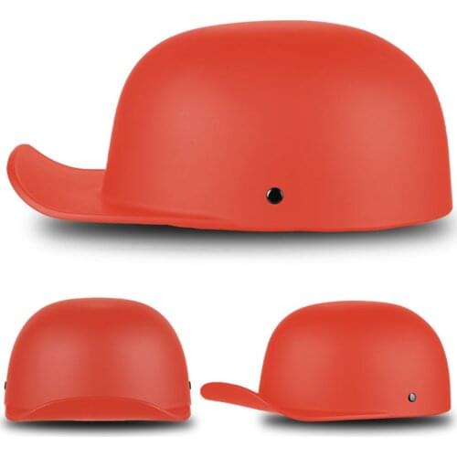 Vintage Motorcycle Helmet Open Face Retro Half Helmet Motorbiker Moto Rinding Crash Scooter Chopper Biker Helmet Matte Orange