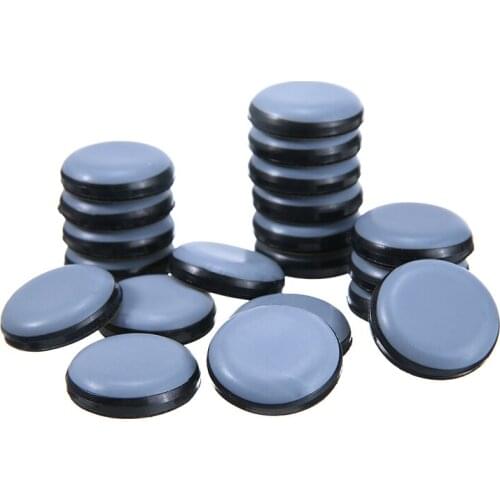 20pcs Mini 25mm Furniture Protectors Pads Round Desk Table Furniture Feet Sliders Floor Carpet Protectors From Scratches