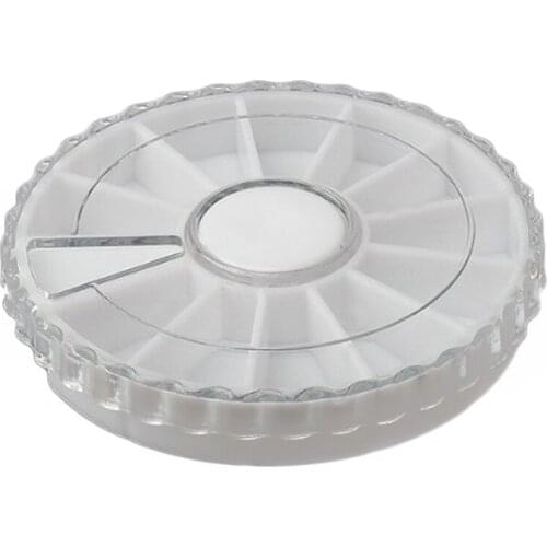 2000 pcs /lot White Plastic Empty Wheel Box Case For Nail Art Gems Rhinestones Storage Case Wholesale SKU:F0121XX